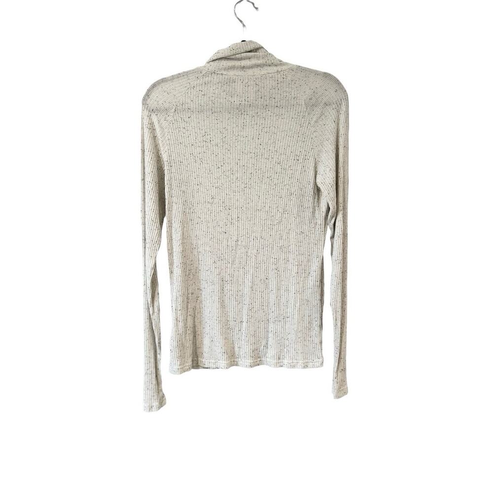 Varley Roya Rollneck Tee Egret Black Fleck Modal Top Women’s Medium - Picture 3 of 5